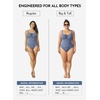 image:imageAleumdr Womens Textured One Piece Swimsuit Tummy Control Bathing Suit Tie Knot Cutout SwimwearBeau Blue Grey Textured
