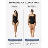 image:imageAleumdr Womens Textured One Piece Swimsuit Tummy Control Bathing Suit Tie Knot Cutout SwimwearBlack Textured