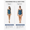 image:imageAleumdr Womens Textured One Piece Swimsuit Tummy Control Bathing Suit Tie Knot Cutout SwimwearBlue Textured