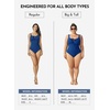 image:imageAleumdr Womens Textured One Piece Swimsuit Tummy Control Bathing Suit Tie Knot Cutout SwimwearDark Blue Textured