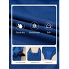 image:imageAleumdr Womens Textured One Piece Swimsuit Tummy Control Bathing Suit Tie Knot Cutout SwimwearDark Blue Textured
