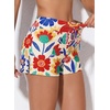 image:imageAleumdr Womens 3 Waistband Swimsuit Bottom Boy Shorts Swimming PantyAvailable in PlusBeige Floral