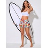 image:imageAleumdr Womens 3 Waistband Swimsuit Bottom Boy Shorts Swimming PantyAvailable in PlusBeige Floral