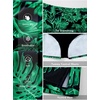 image:imageAleumdr Womens 3 Waistband Swimsuit Bottom Boy Shorts Swimming PantyAvailable in PlusPrinted Green