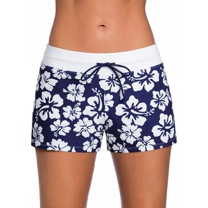 image:imageAleumdr Womens 3 Waistband Swimsuit Bottom Boy Shorts Swimming PantyAvailable in PlusBlue Floral