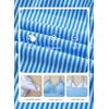 image:imageAleumdr Womens One Piece Swimsuit Striped Tummy Control V Neck Ruffle Trim 2026 Bathing Suit Printed SwimwearA Sky Blue Stripe
