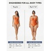 image:imageAleumdr Womens One Piece Swimsuits Tummy Control Bathing Suits V Neck Boho Tie Shoulder Ruched Full Coverage SwimwearFloral Orange