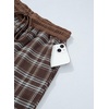 image:imageAleumdr Womens Wide Leg Sweatpants with Pockets Plaid Lounge Pants High Waisted Baggy Pants Drawstring Casual PantsA3 Brown