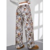 image:imageAleumdr Womens Casual Pants Wide Leg Sweatpants with Pockets Elastic High Waisted Lounge Pants Loose Baggy PantsA3 Grey Maple Leaf