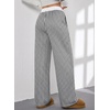 image:imageAleumdr Womens Casual Pants Wide Leg Sweatpants with Pockets Elastic High Waisted Lounge Pants Loose Baggy PantsA4 Black Plaid