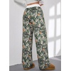 image:imageAleumdr Womens Casual Pants Wide Leg Sweatpants with Pockets Elastic High Waisted Lounge Pants Loose Baggy PantsA7 Dark Maple Leaf