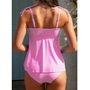 image:imageAleumdr Womens Tankini Bathing Suit Tie Knot 2026 Summer Two Piece Swimsuit Printed Swim Tank Top with High Waisted BottomPink Striped