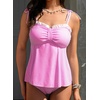 image:imageAleumdr Womens Tankini Bathing Suit Tie Knot 2026 Summer Two Piece Swimsuit Printed Swim Tank Top with High Waisted BottomPink Striped