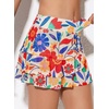 image:imageAleumdr Womens Waistband Layered Swimdress Ruffle Swim Skirt Swimsuit BottomAvailable in PlusFloral Apricot