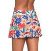 image:imageAleumdr Womens Waistband Layered Swimdress Ruffle Swim Skirt Swimsuit BottomAvailable in PlusFloral Apricot