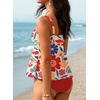 image:imageAleumdr Tankini Swimsuits for Women Modest Two Piece Bathing Suit Square Neck Swim Top with High Waisted Bottom1420 Red Blooms