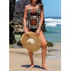 image:imageAleumdr Tankini Swimsuits for Women Modest Two Piece Bathing Suit Square Neck Swim Top with High Waisted BottomA8 Black Floral