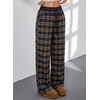 image:imageAleumdr Womens Plaid Wide Leg Sweatpants Gingham Baggy Lounge Pants with PocketsA4 Yellow