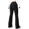 image:imageAleumdr Womens Ribbed Knit Lounge Pants Causal Comfy Fold Over Pajama PantsA1 Black
