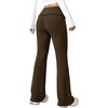 image:imageAleumdr Womens Ribbed Knit Lounge Pants Causal Comfy Fold Over Pajama PantsA2 Coffee