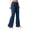 image:imageAleumdr Womens Ribbed Knit Lounge Pants Causal Comfy Fold Over Pajama PantsA3 Navy Blue