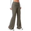 image:imageAleumdr Womens Ribbed Knit Lounge Pants Causal Comfy Fold Over Pajama PantsA5 Dark Grey