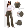 image:imageAleumdr Womens Ribbed Knit Lounge Pants Causal Comfy Fold Over Pajama PantsA5 Dark Grey