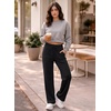 image:imageAleumdr Womens Wide Leg Sweatpants High Waisted Loose Lounge Pants with PocketsA1 Black