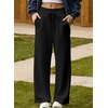 image:imageAleumdr Womens Wide Leg Sweatpants High Waisted Loose Lounge Pants with PocketsA1 Black