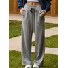 image:imageAleumdr Womens Wide Leg Sweatpants High Waisted Loose Lounge Pants with PocketsA2 Light Grey