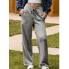 image:imageAleumdr Womens Wide Leg Sweatpants High Waisted Loose Lounge Pants with PocketsA2 Light Grey