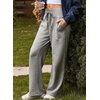 image:imageAleumdr Womens Wide Leg Sweatpants High Waisted Loose Lounge Pants with PocketsA2 Light Grey