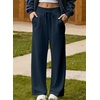 image:imageAleumdr Womens Wide Leg Sweatpants High Waisted Loose Lounge Pants with PocketsA3 Navy Blue