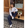 image:imageAleumdr Womens Wide Leg Sweatpants High Waisted Loose Lounge Pants with PocketsA3 Navy Blue