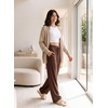 image:imageAleumdr Womens Wide Leg Sweatpants High Waisted Loose Lounge Pants with PocketsA4 Brown