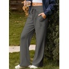 image:imageAleumdr Womens Wide Leg Sweatpants High Waisted Loose Lounge Pants with PocketsA7 Dark Grey
