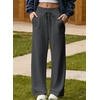 image:imageAleumdr Womens Wide Leg Sweatpants High Waisted Loose Lounge Pants with PocketsA7 Dark Grey