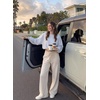 image:imageAleumdr Womens Wide Leg Sweatpants High Waisted Loose Lounge Pants with PocketsA8 White