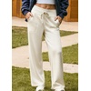 image:imageAleumdr Womens Wide Leg Sweatpants High Waisted Loose Lounge Pants with PocketsA8 White