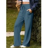 image:imageAleumdr Womens Wide Leg Sweatpants High Waisted Loose Lounge Pants with PocketsA9 Real Teal