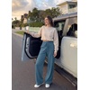 image:imageAleumdr Womens Wide Leg Sweatpants High Waisted Loose Lounge Pants with PocketsA9 Real Teal