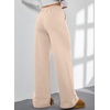 image:imageAleumdr Womens Wide Legs Sweatpants Fleece Lined High Waisted Baggy Pants 2026 Trendy Casual Athletic Joggers with PocketsBeige