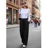 image:imageAleumdr Womens Wide Legs Sweatpants Fleece Lined High Waisted Baggy Pants 2026 Trendy Casual Athletic Joggers with PocketsBlack