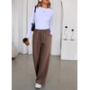 image:imageAleumdr Womens Wide Legs Sweatpants Fleece Lined High Waisted Baggy Pants 2026 Trendy Casual Athletic Joggers with PocketsDark Brown