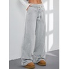 image:imageAleumdr Womens Wide Legs Sweatpants Fleece Lined High Waisted Baggy Pants 2026 Trendy Casual Athletic Joggers with PocketsGray