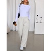 image:imageAleumdr Womens Wide Legs Sweatpants Fleece Lined High Waisted Baggy Pants 2026 Trendy Casual Athletic Joggers with PocketsLight Grey