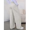 image:imageAleumdr Womens Wide Legs Sweatpants Fleece Lined High Waisted Baggy Pants 2026 Trendy Casual Athletic Joggers with PocketsLight Grey