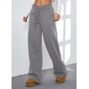 image:imageAleumdr Womens Wide Legs Sweatpants Fleece Lined High Waisted Baggy Pants 2026 Trendy Casual Athletic Joggers with PocketsMedium Grey