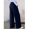 image:imageAleumdr Womens Wide Legs Sweatpants Fleece Lined High Waisted Baggy Pants 2026 Trendy Casual Athletic Joggers with PocketsNavy Blue
