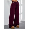 image:imageAleumdr Womens Wide Legs Sweatpants Fleece Lined High Waisted Baggy Pants 2026 Trendy Casual Athletic Joggers with PocketsPurple